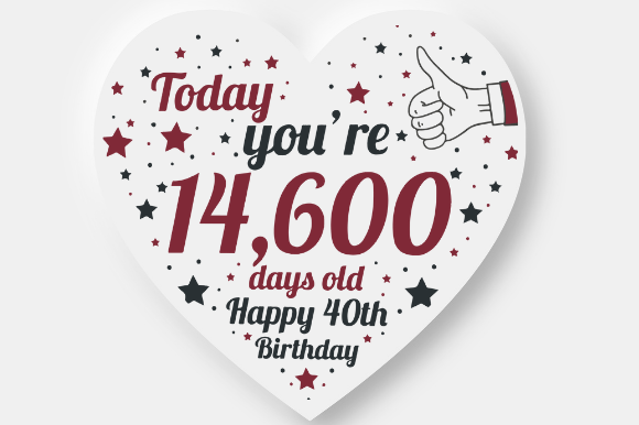 40TH BIRTHDAY CARD Graphics for Crafts Brands