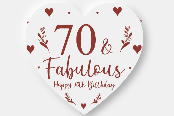 70TH BIRTHDAY Graphics for Crafts Projects