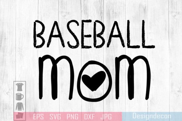 Baseball Mom Quote Brush Inscription Svg Graphics