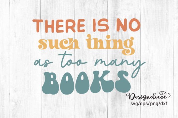 Book Lover Quote Retro Typography SVG