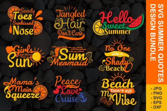 Bundle of SVG Summer Quote Sublimation