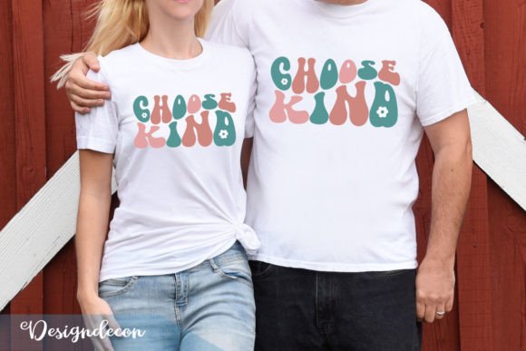 Choose Kind Retro Wavy SVG for Crafts & Graphics