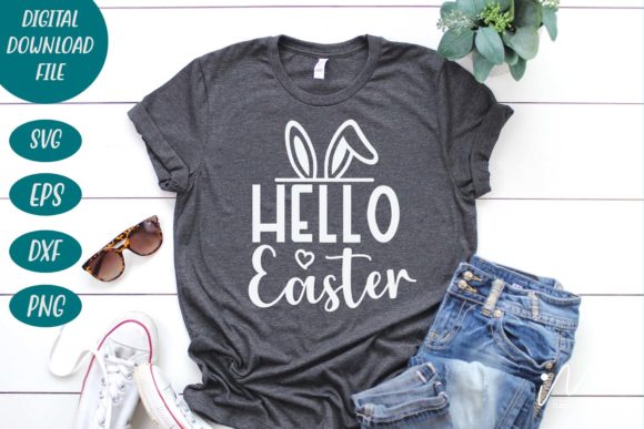Hello Easter SVG: Graphics & Crafts Design Asset