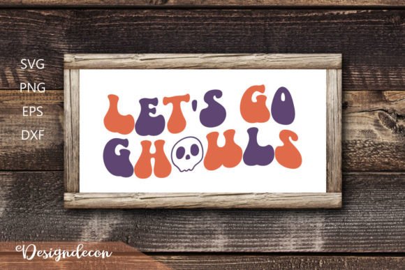 Let’s Go Ghouls Retro Wavy Graphics for Crafts