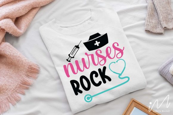 Nurses Rock SVG: Graphics for Crafts & Creative Brands