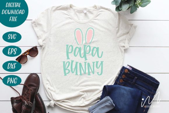 Papa Bunny Svg: Graphics for Crafts Projects