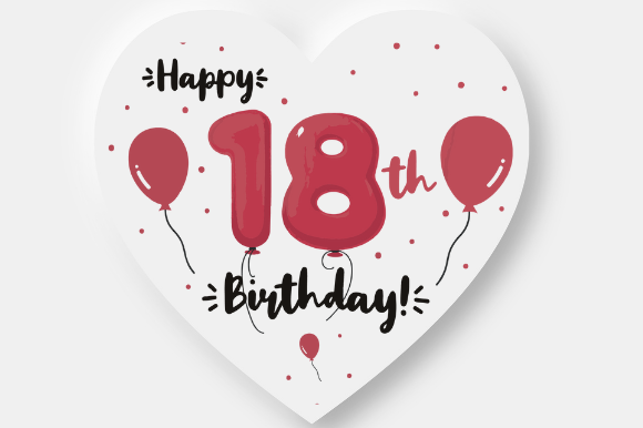PERSONALISED 18TH DECOR Graphics for Crafts Brands