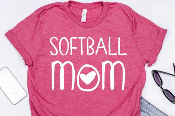 Softball Mom Quote Brush Inscription Svg Graphics