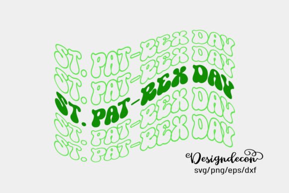 St. Pat-rex Funny Quote Retro Wavy Svg: Graphics for Crafts